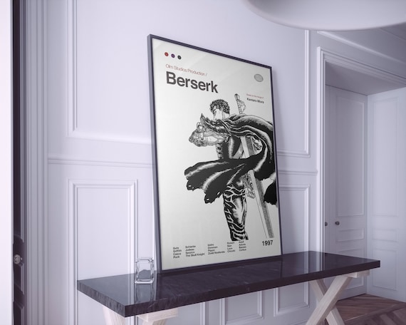 Berserk Poster | Berserk Guts Print | Anime Poster | Anime Manga Art Print | Minimalist Poster | Vintage Retro Art Print | Flexible Sizes