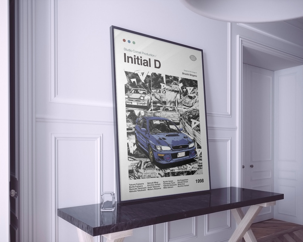 Initial D Poster | Initial D Print | Anime Poster | Anime Manga Art Print | Minimalist Poster | Vintage Retro Print | Flexible Sizes Onlytee