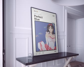 Perfektes blaues Poster | Perfekter blauer Druck | Anime-Poster | Anime-Manga-Kunstdruck | Minimalistisches Poster | Vintage-Retro-Druck | Flexible Größen
