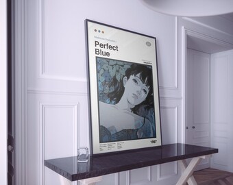 Perfektes blaues Poster | Perfekter blauer Druck | Anime-Poster | Anime-Manga-Kunstdruck | Minimalistisches Poster | Vintage-Retro-Druck | Flexible Größen