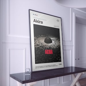 Akira Poster | Akira Print | Anime Poster | Anime Manga Art Print | Minimalist Poster | Vintage Retro Art Print | Flexible Sizes