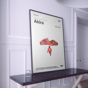 Pôster de Akira | Impressão de Akira | Pôster de anime | Impressão de arte de mangá de anime | Pôster minimalista | Impressão de arte retrô vintage | Tamanhos flexíveis