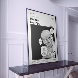 Hajime No Ippo Poster | Hajime No Ippo Print | Anime Poster | Anime Art Print | Minimalist Poster | Vintage Retro Art Print | Flexible Sizes