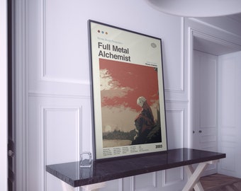 Full Metal Alchemist Brotherhood Poster | Full Metal Alchemist Print | Anime Poster | FMA Poster | Minimalist Poster | Flexible Sizes