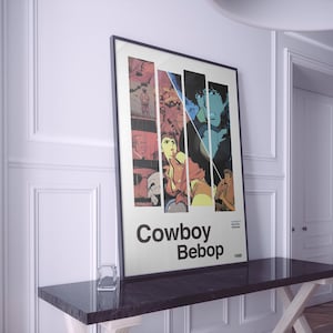 Cowboy Bebop Poster | Cowboy Bebop Print | Anime Poster | Anime Manga Art Print | Minimalist Poster | Vintage Retro Print | Flexible Sizes