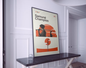Samurai Champloo Poster | Samurai Champloo Print | Anime Poster | Anime Manga Art Print | Minimalist Poster | Vintage Print | Flexible Sizes