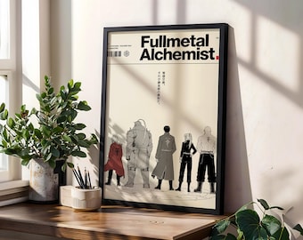 Affiche Fullmetal Alchemist, Décoration murale anime, Impression manga Edward Elric, Décoration anime, Cadeau pour les fans d'anime