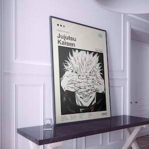 Anime Poster | Jujutsu Kaisen Print | Anime Poster | Anime Manga Art Print | Minimalist Poster | Vintage Retro Art Print | Flexible Sizes