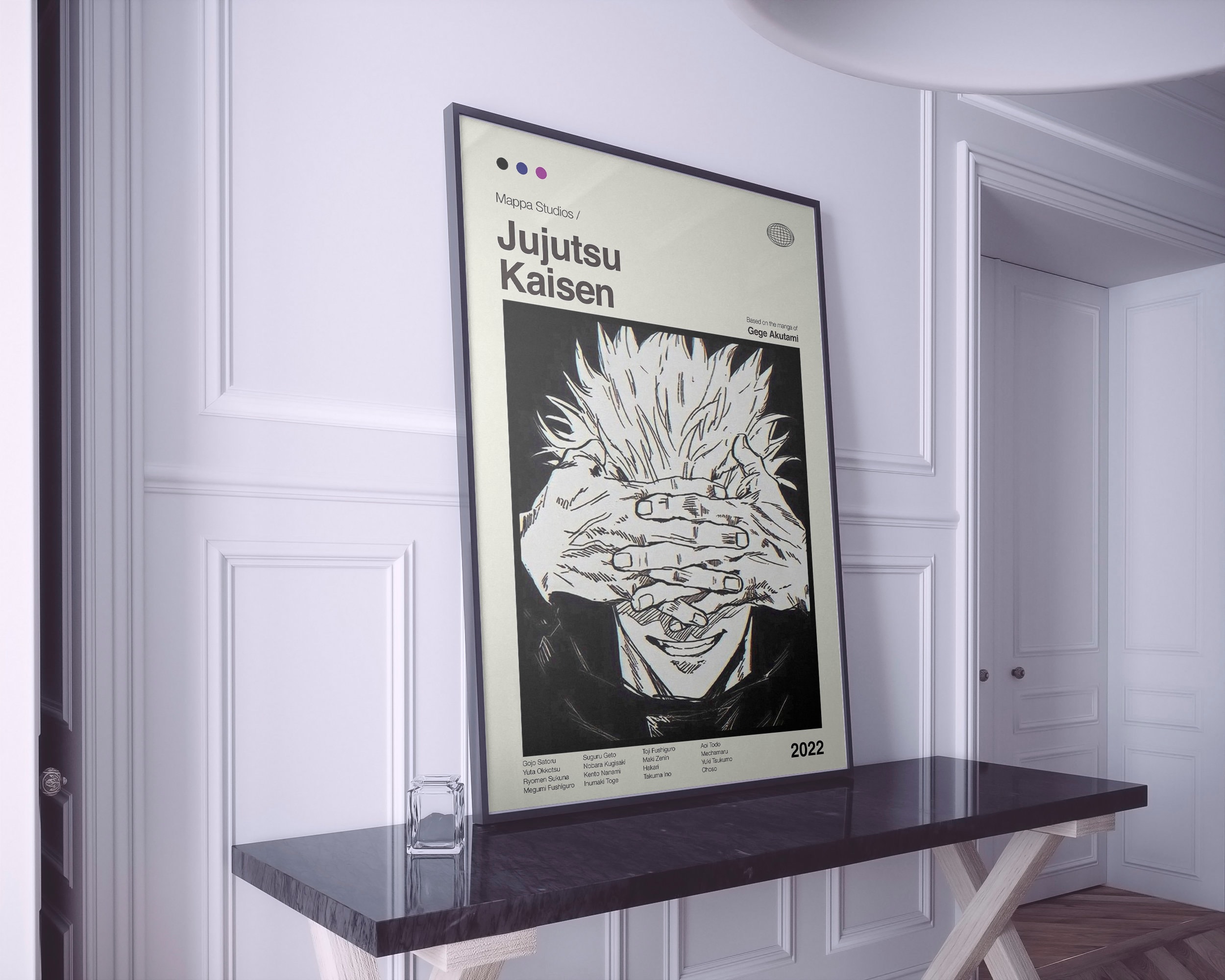 Anime Poster | Jujutsu Kaisen Print | Anime Poster | Anime Manga Art Print | Minimalist Poster | Vintage Retro Art Print | Flexible Sizes