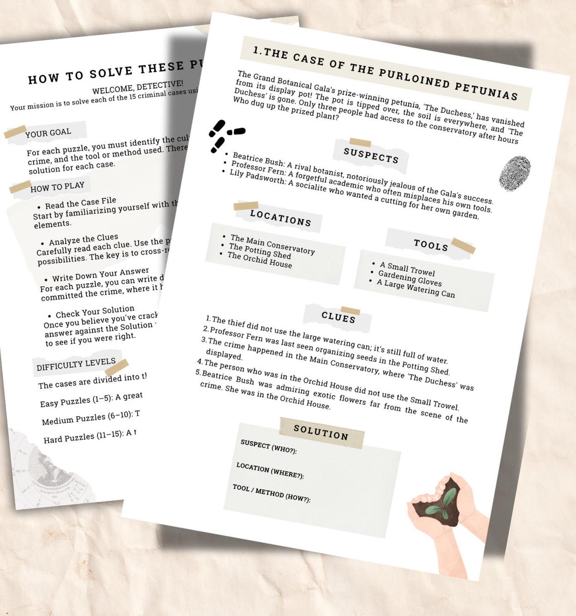 Printable Crime Riddles 15 Crime Puzzles Printable | Logic Detective Game | Murdle Style Brain ...