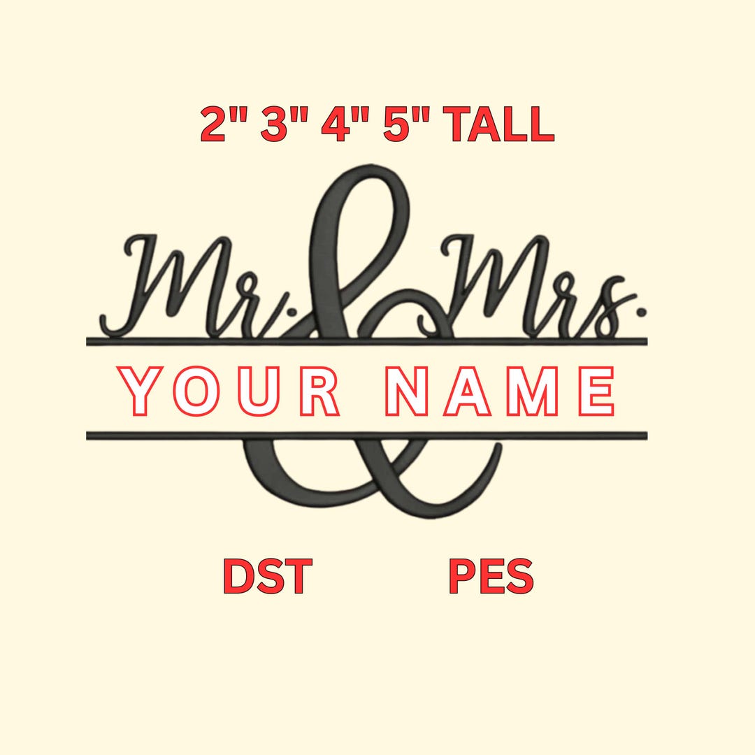 Wedding Embroidery Design Dst Pes Files Multiple Sizes Instant Download ...