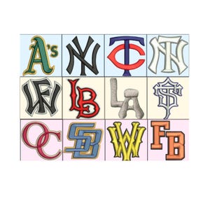 Gezwollen borduurontwerpen voor hoeden, 36 3D dubbele letters PES-bestanden direct downloaden.