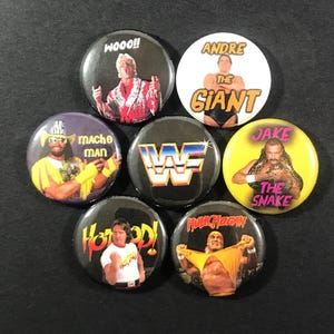 Various 1&quot; Wrestling Pinback Buttons (Choose Your Set) WF WWE Stone Cold Mankind Roddy Piper