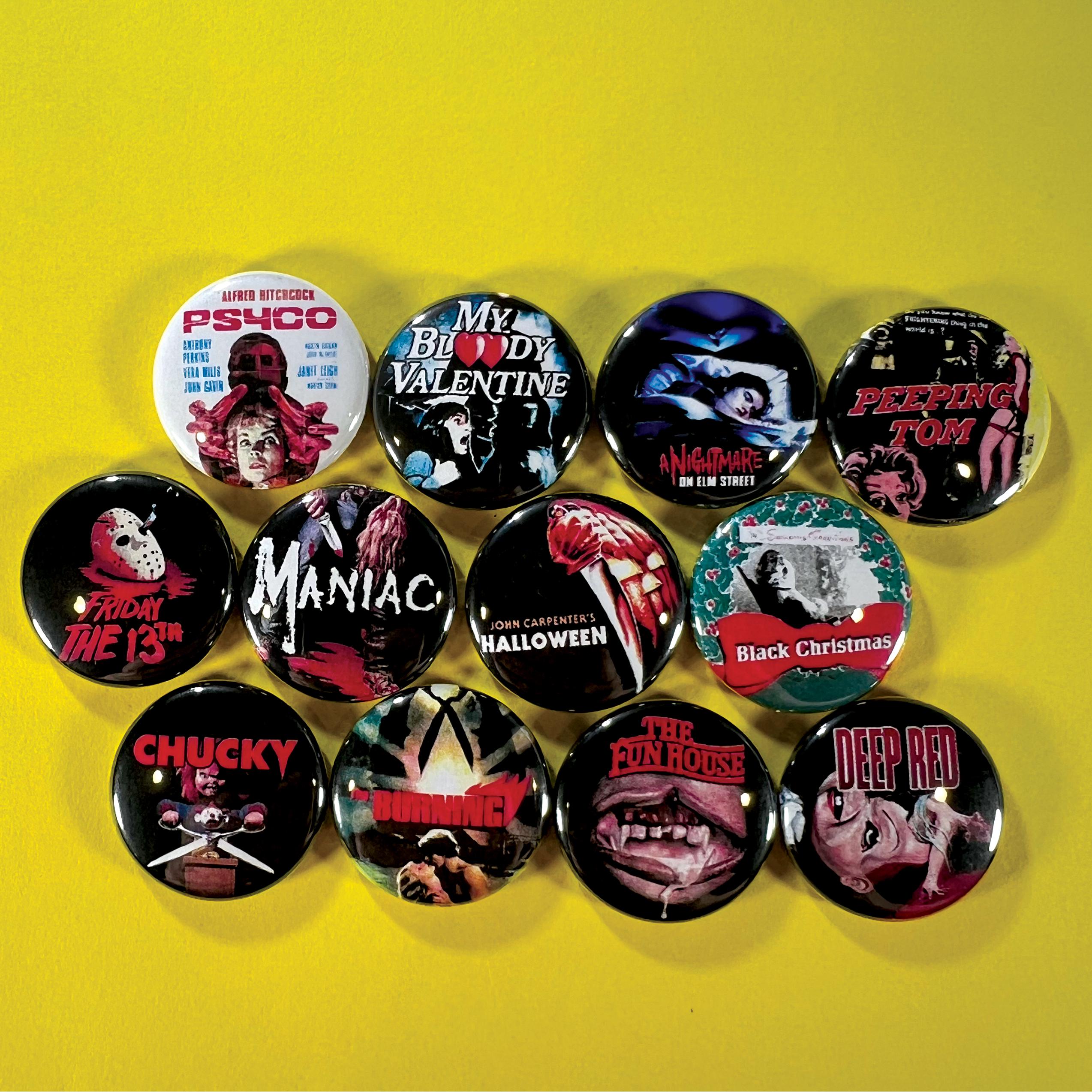 その他 1960s drunkerd bartender pin button Slasher Movies 1