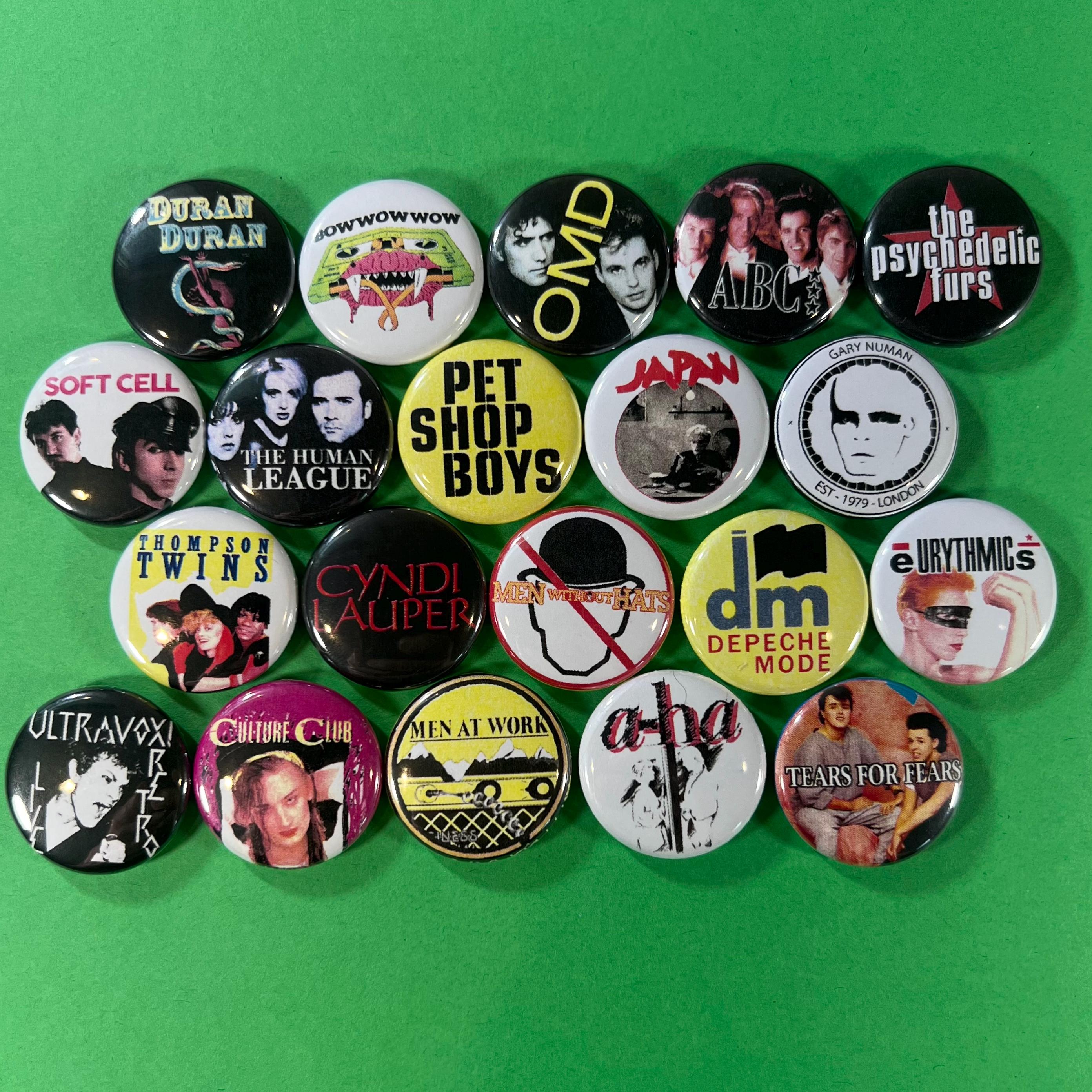 80s New Wave Synth Pop Bands Pinback Buttons - 20 Pin Set - Etsy
