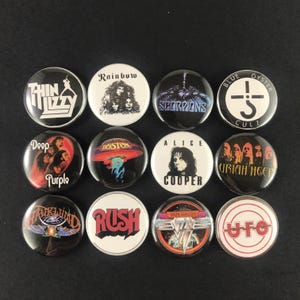 Various Heavy Metal Bands 1&quot; Pinback Buttons (Choose Your Set) Motorhead Priest Rock