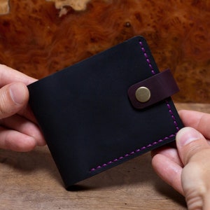 Portefeuille en cuir de luxe pour hommes, portefeuille en cuir de qualité supérieure, portefeuille fabriqué à la main, parfait pour un anniversaire ou la fête des pères, cadeau artisanal fait main pour lui