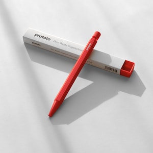 Zero Waste balpen • Gemaakt van duurzaam bioplastic, met een recyclingprogramma en handgemaakt in Duitsland. Kleur: rood