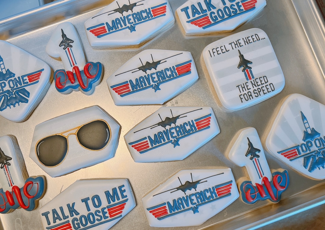 Top Gun Themed Birthday Cookies Dozen Etsy