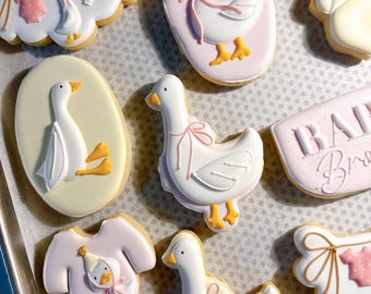 Silly Goose Baby Shower Cookies