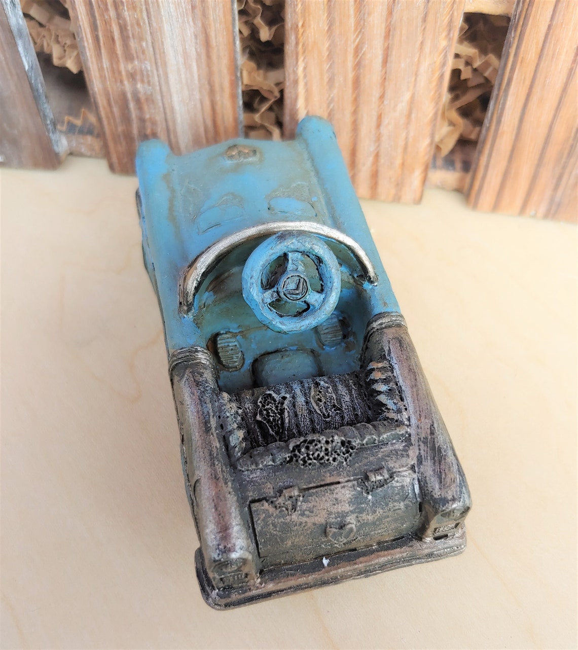 Antique Blue Pedal Car Display 33/4 L X 2 W Etsy