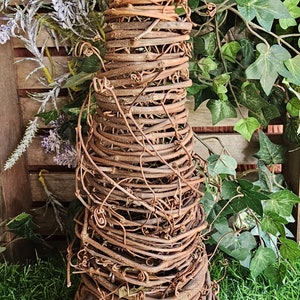 Grapevine Topiary Cone: Rustic Farmhouse Decor (11-12&quot; x 4&quot;)