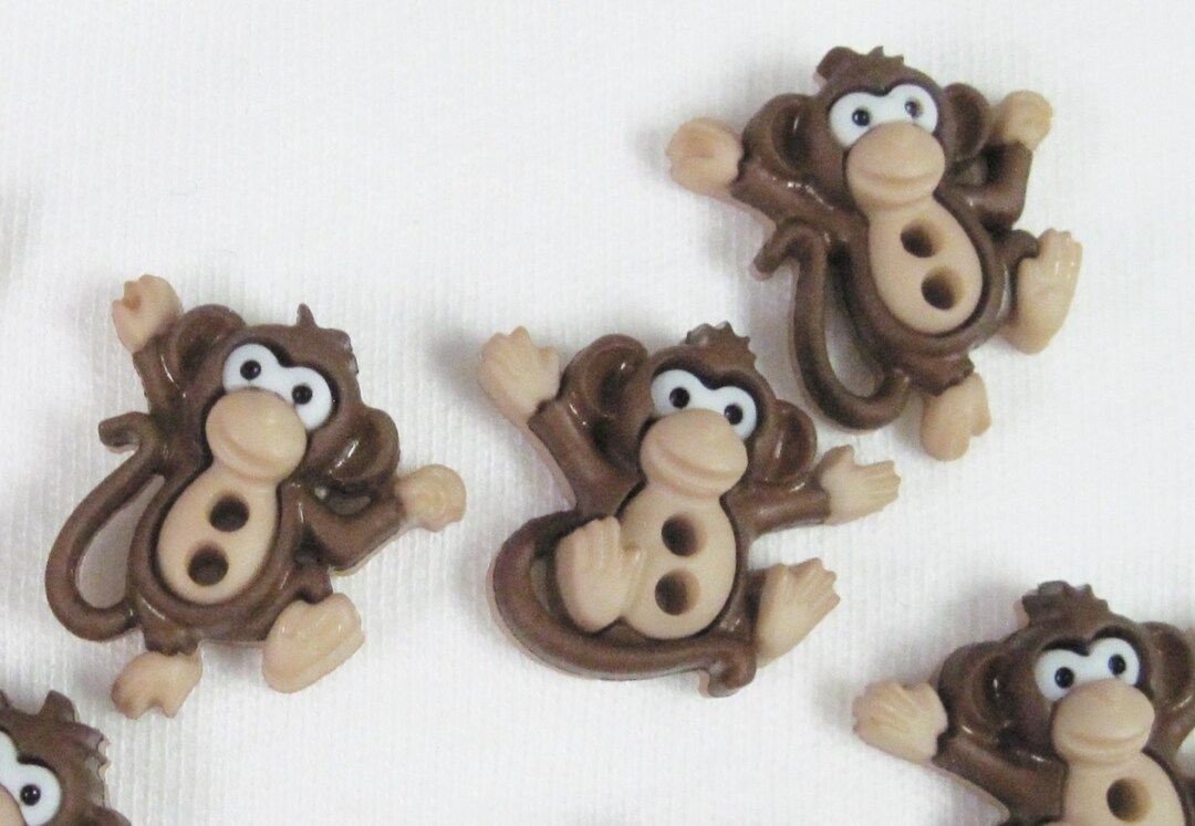 Sew Cute Monkeys Buttons Six to a Set - Etsy