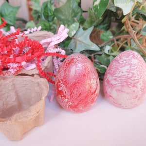 2 Hydro-dipped  Concrete Eggs,  Set of 2 Cement Eggs, Easter Eggs, Farmhouse Eggs, Egg Set of 2