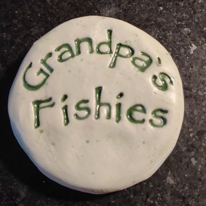 Custom Aquarium Word Stones 2.5 to 3.5" Personalized Quotes, etc.