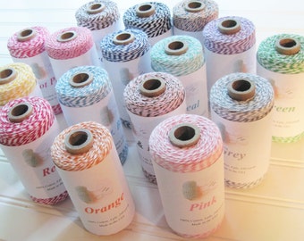 Baker's Twine 240 Yard Roll  Spool 100% Cotton Gift Wrapping Packaging Treats Weddings Scrap-booking Tags Favors