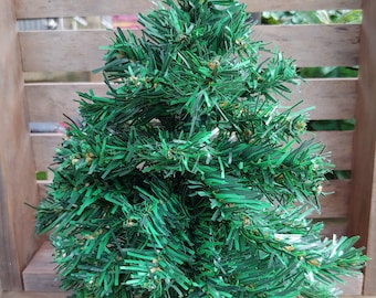 Artificial Tabletop Pine Mini Tree  12.5" High, 60 Tips