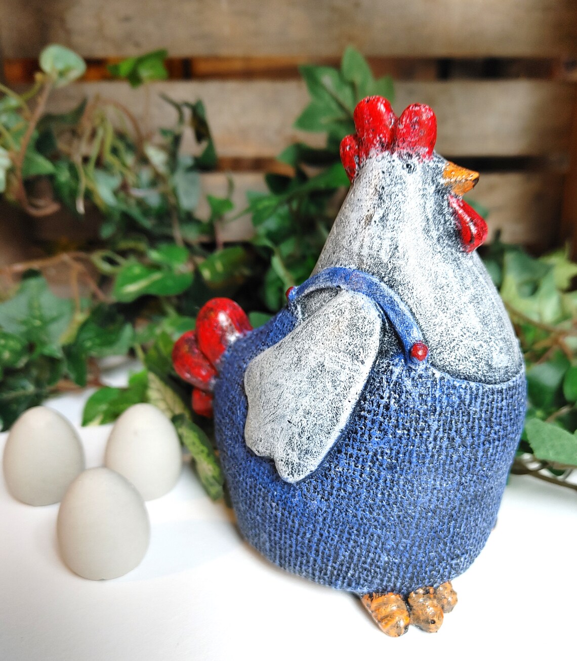 Cement Hen Concrete Chicken Chicken Bertha the Chicken Etsy