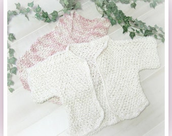 Bamboo Shell and Bolero Teen to Adult  Knitting Pattern  S M  L