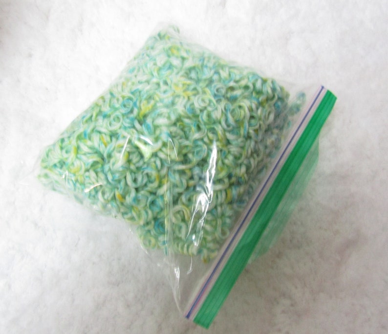 Green and Yellow Colors Curly Yarn Hair for Your Handmade Dolls