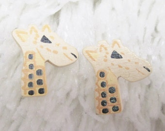 Wild Giraffe Wooden Buttons