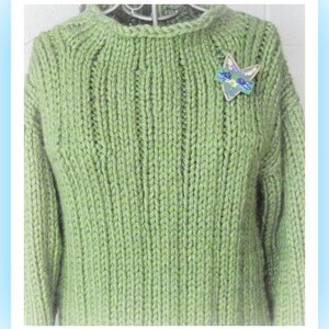 Loose Long Bulky Sweater Knitting Pattern for Teen to Adult image 4