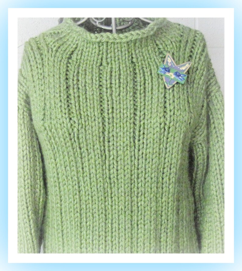 Loose Long Bulky Sweater Knitting Pattern for Teen to Adult image 4