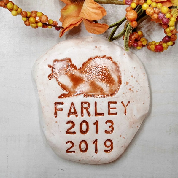 Ferret Memorial Stone Personalized 2.5 to 3.5" Ships Insured Priority