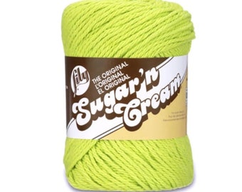 Hot Green Lily Sugar and Cream Yarn -  2-1/2 ounces (120 yards) per skein