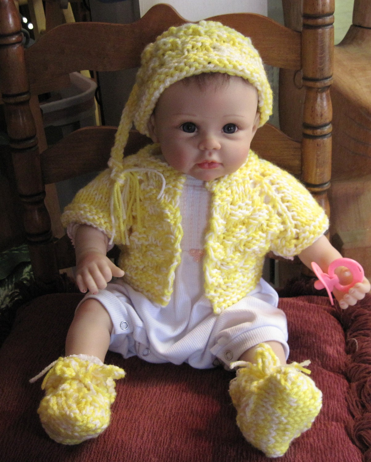 Reborn Doll Clothes Hat Slippers Shrug Pattern Newborn Etsy