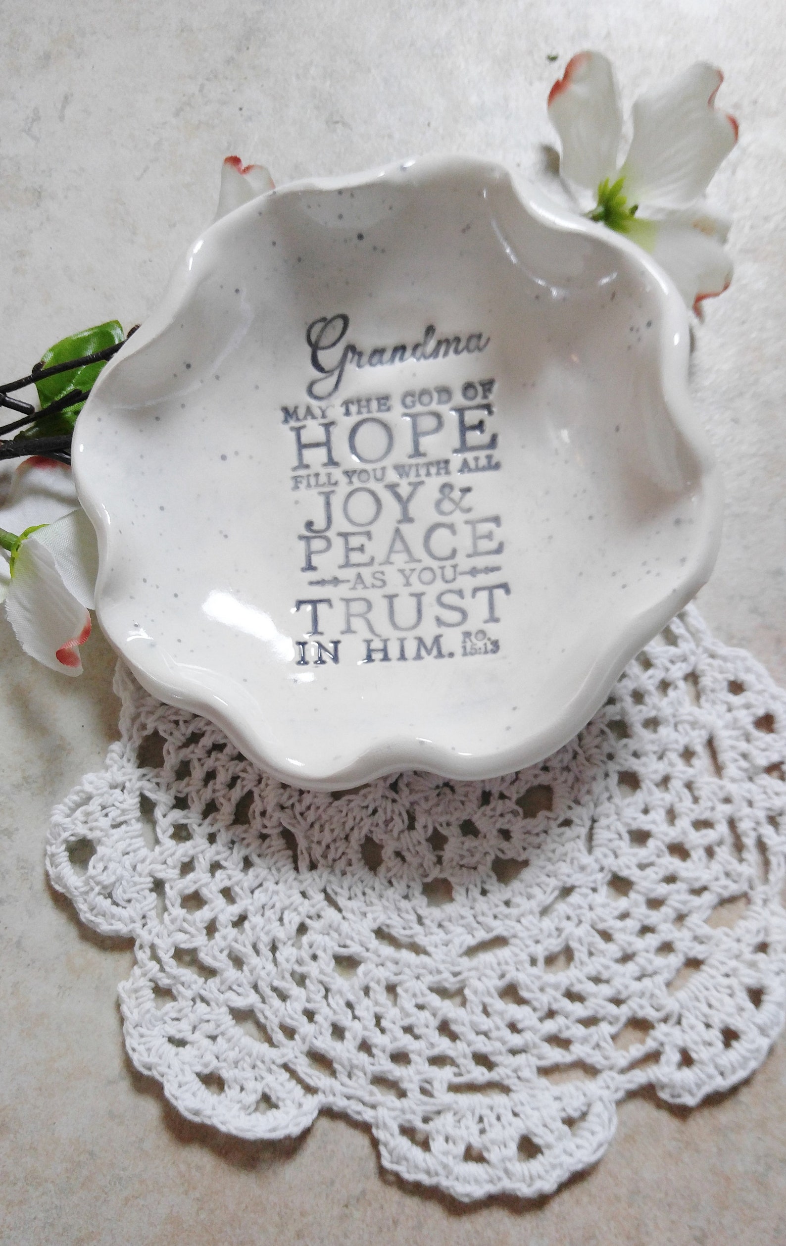 Personalized Bible Verse Bowl Trinket Dish Etsy