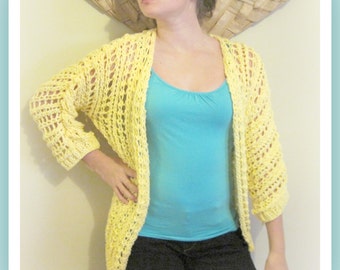Adult  Spring Cardigan Knitting Pattern  for Adults  XS S M L
