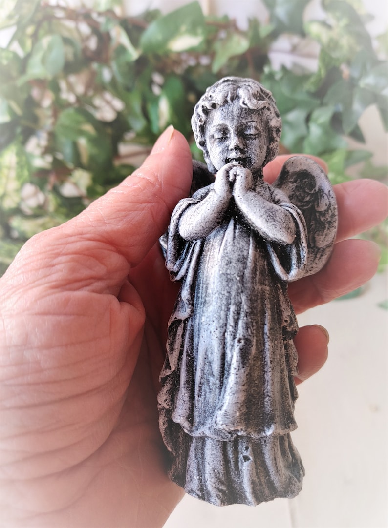 Angel Child Small Concrete Child Angel Cement Figurine Etsy