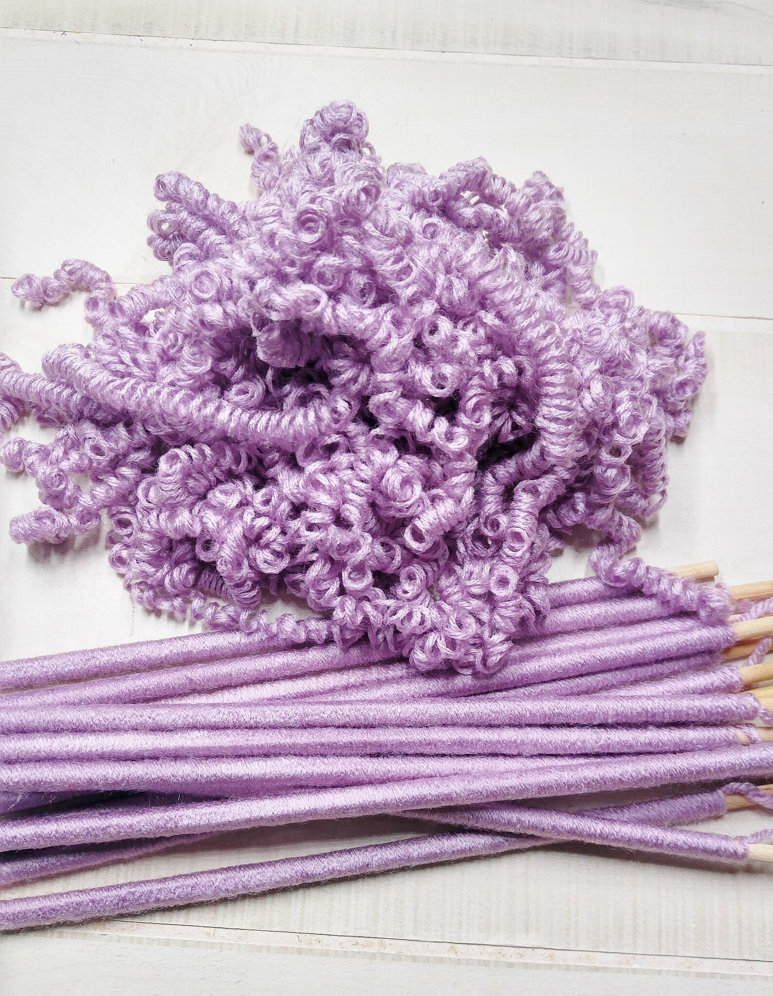Lavender Curly Yarn Hair for Your Handmade Dolls and Crafts Etsy