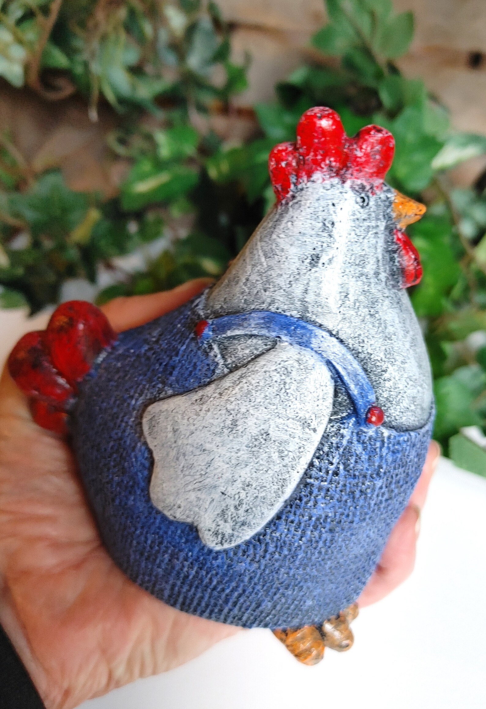 Cement Hen Concrete Chicken Chicken Bertha the Chicken Etsy