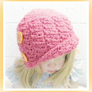 Crochet Cloche Hat  Adult and Child  Pattern