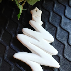 DIY Ceramic Bisque Jazzy Tree Ornament - Ready to Paint