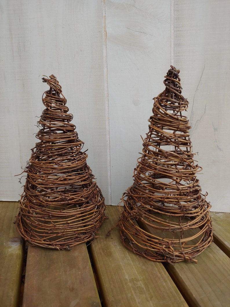 8 to 9 inch Un-decorated Grapevine Topiary Cone for | Etsy