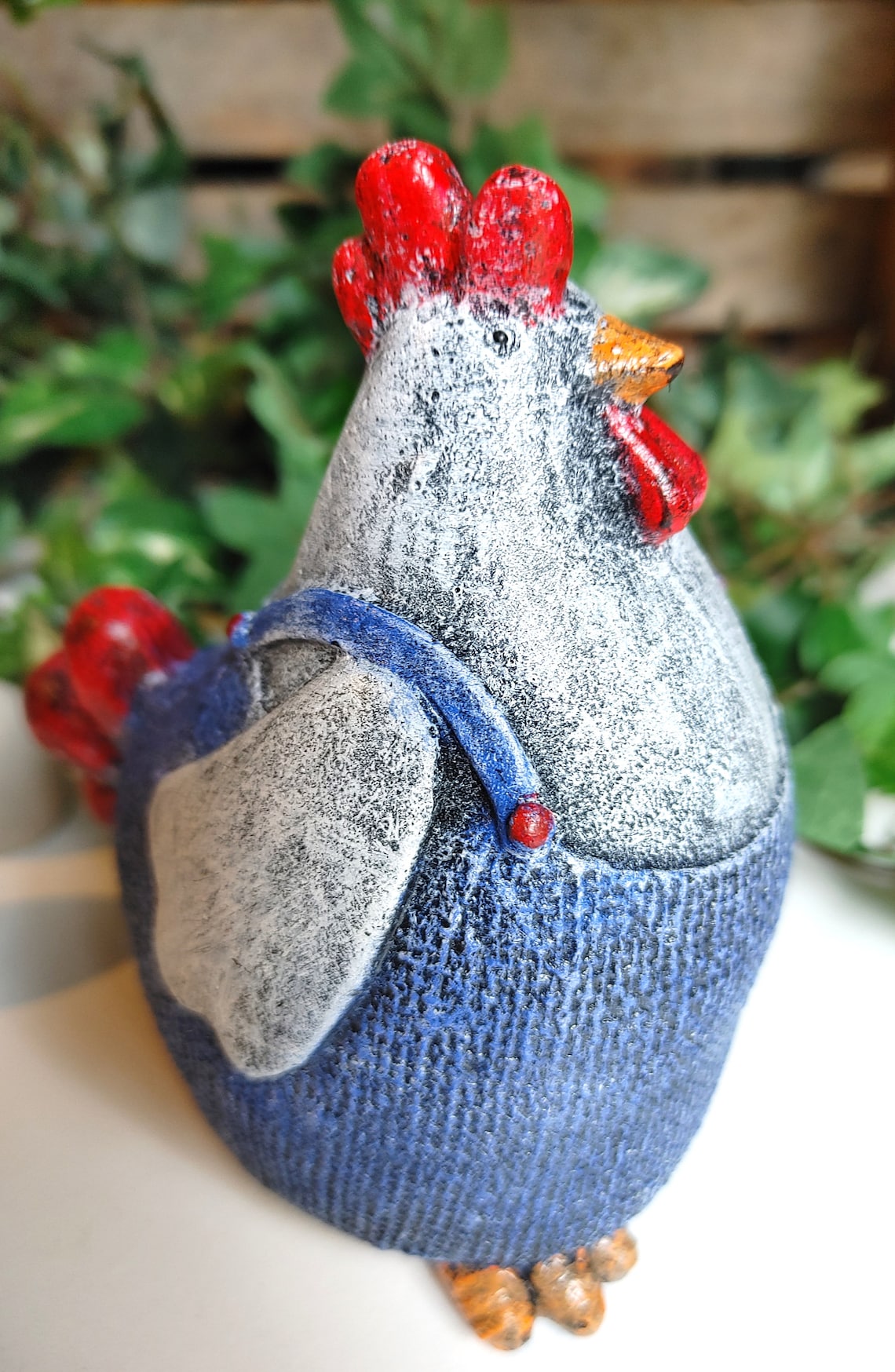 Cement Hen Concrete Chicken Chicken Bertha the Chicken Etsy