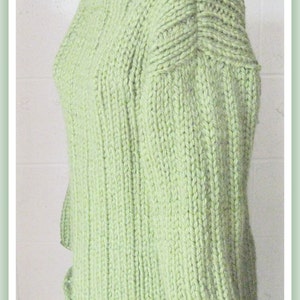 Loose Long Bulky Sweater Knitting Pattern for Teen to Adult image 1